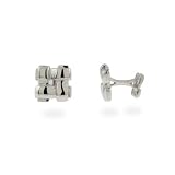 Eve's Addiction Sterling Silver Woven Cuff Links