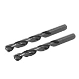uxcell　ツイストドリルビット　ストレートシャンク　サメグルーブブラック　スプリットポイントチップ