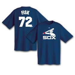 Chicago White Sox Majestic Short Sleeve MLB T-Shirts - Cooperstown Name & Number