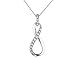 Diamond Infinity Pendant in 10K White Gold with Chain