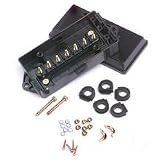 (1) 7 Terminal Junction Box Truck Trailer Black Plastic by Global Parts