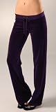 JUICY COUTURE Velour - Juicy Couture Basic Velour Drawstring Pants DRESSAGE Purple (2007 Arrival)