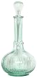 Spanish Recycled Glass Deco Decanter with Glass Topper 12"H 38oz