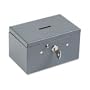 Buddy Products Stamp and Coin Box, Steel, 3.375 x 3 x 5.5 Inches, Gray (0505-1)