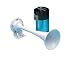 Sporting Goods : AFI 10104 FullBlast Marine Single Trumpet Mini Deck Air Horn (12-Volt, White)