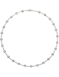 18KT White DBY Necklaces Length = 16