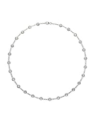 18KT White DBY Necklaces Length = 18