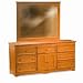 Atlantic Furniture Landscape Mirror - Light Cherry