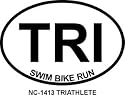 TRIATHLETE Oval Bumper Sticker