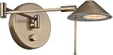 Rhine Antique Brass Wall Mounted Swing Arm Lamp