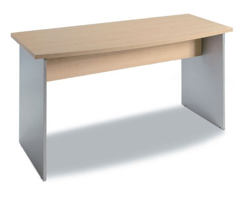 Maple and Silver Peninsula Table Classic Maple Collection by Bestar Office Furniture - 08351-1