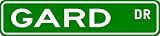 GARD Street Sign ~ Family Lastname Sign ~ Gameroom, Basement, Garage Sign