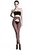 LANGSHA Women's 120 Denier Velvet Opaque Open Crotch pantyhose Coffee