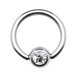 16 Gauge 5/16 Inches Austrian Crystal BCR Captive Ring