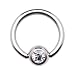 16 Gauge 5/16" Austrian Crystal BCR Captive Ring