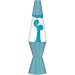 Lava Lite 1917 11.5-inch/12 oz. Designer Accent Lava Lamp, Aqua Wax/Clear Liquid/Aqua Base