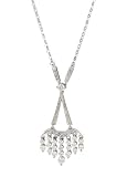 Sterling Silver Cubic Zirconia 'Heritage' Collection Chandelier Pendant by Crislu, 18'