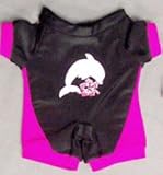 Dark Pink & Black Dolphin Wetsuit Outfit Fit Webkinz, Shining Star & 8″-10″ Make Your Own Stuffed Animals