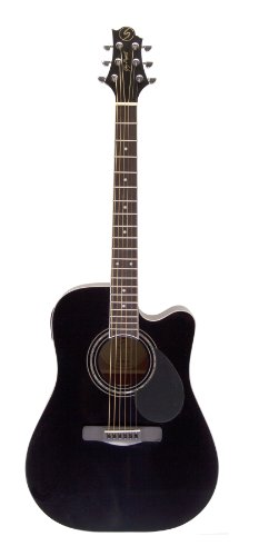 Samick Greg Bennett Design D1CE Acoustic Guitar, Black On Sale