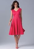 Jessica London Plus Size Cap Sleeve Double V-Neck Dress