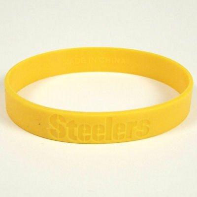Buy PITTSBURGH STEELERS OFFICIAL NFL LOGO WRISTBAND BRACELET by Forever Colectibles