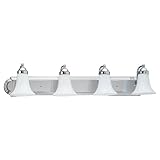 Sea Gull Lighting 4860-05 Astoria Four-Light Vanity, Chrome Finish with Opal Glass