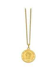 24in Gold-plated St. Christopher Medal Necklace