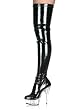 5 3/4 Spike Heel Platform Stretch Thigh Boot Women's Size Shoe With Side Zipper