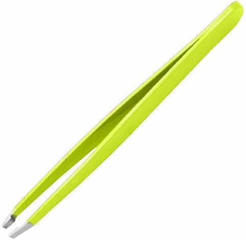 OceanPure Stainless Steel Slant Tip Tweezer (Yellow)