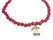 Tiny Diamond Cherries on Red Agate Bead Bracelet by Sydney Evan