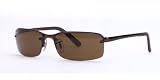 RAY BAN 3217 014 83 BROWN POLARIZED RIMLESS SUNGLASSES by