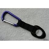 Water Bottle Holder With Purple Aluminum Carabiner Attachment