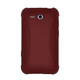 Amzer AMZ90772 Silicone Skin Jelly Case for HTC Freestyle - Maroon Red - 1  ....