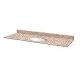 Pegasus 61649 Montesol Granite Granite 61" Granite Vanity Top with White Bowl and 8" Spread 616