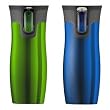 Double Wall Vacuum Insulated Travel Mugs (Contigo 2 Pack Blue/Indigo and Green)