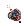 Made with Swarovski Elements� Heart Shaped Lamp work Foil Blass and Crystal.925 Sterling Silver 38mm x 25mm Charm Pendant