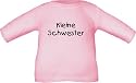 Baby / Kinder T-Shirt langarm mit Druck Kleine Schwester / Größe 60 - 152 in 6 Farben