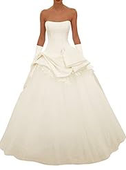 Strapless Corset   Waistline  Backless  Ball Gown Wedding Dress 