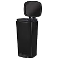 OXO SoftWorks 10-gal. Enamel Trash Can - Black/ Stainless Steel