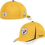 Reebok Pittsburgh Steelers 2011 Player Sideline Draft Hat with Super Bowl XLV Logo Large/X Large