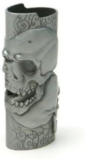 Gothic Art Metal BIC Lighter Case (Open Mouth Skull) + BIC Lighter Stash Spot Diversion Safe (Assorted Color)