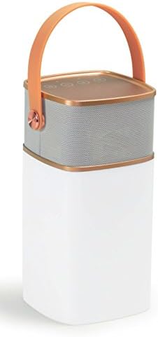 Bluetooth Speaker : Waterproof for Shower (Color - Golden Mist) : Power Bank 4400mAh for charging phones : Lamp for Outdoors and Camping