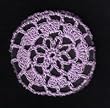 Lilac Floral Crocheted Hair Bun Cover- MEDIUM