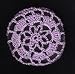 Lilac Floral Crocheted Hair Bun Cover- LARGE