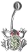 Jeweled Frog Belly Button Ring-14 gauge 7/16 Jeweled Frog Belly Button Ring-14 gauge 7/16
