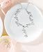 Cubic Zirconia On Silver Vine With Pear Drop Jewelry Necklace