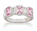 White/Pink CZ Ring