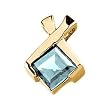 14K Yellow Gold Aquamarine Pendant