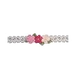 Three embroidered flowers on Dainty band