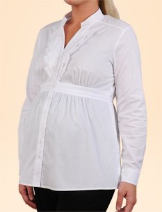 A Pea in the Pod: Long Sleeve Pleated Maternity Blouse